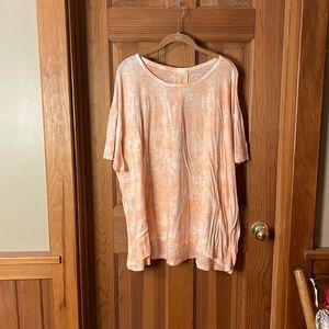 Wonderly orange and white tie-dyed t-shirt size XXL